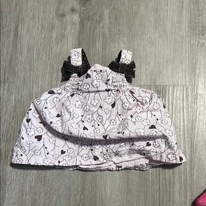 Pink Floral Baby Top with Bow Accents